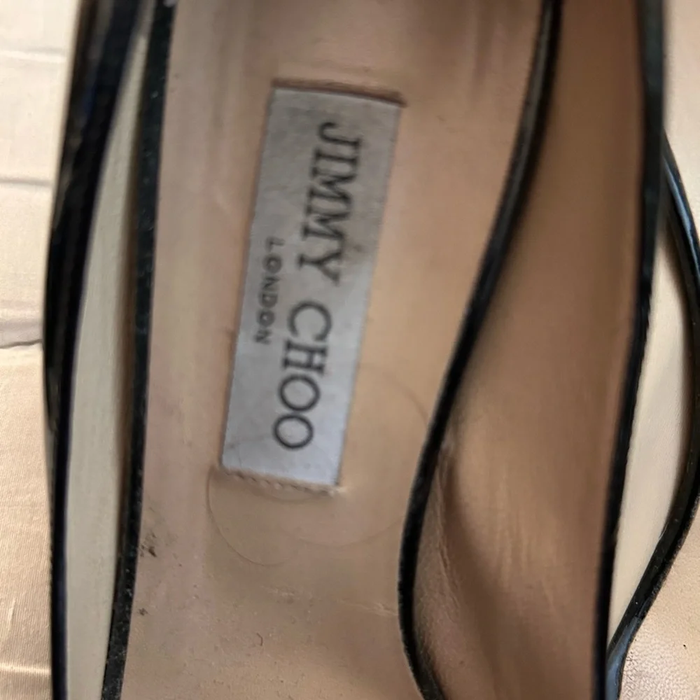 Jimmy Choo Black Women's Shoes Peep Toe Size 41.5 - Picture 2 of 4